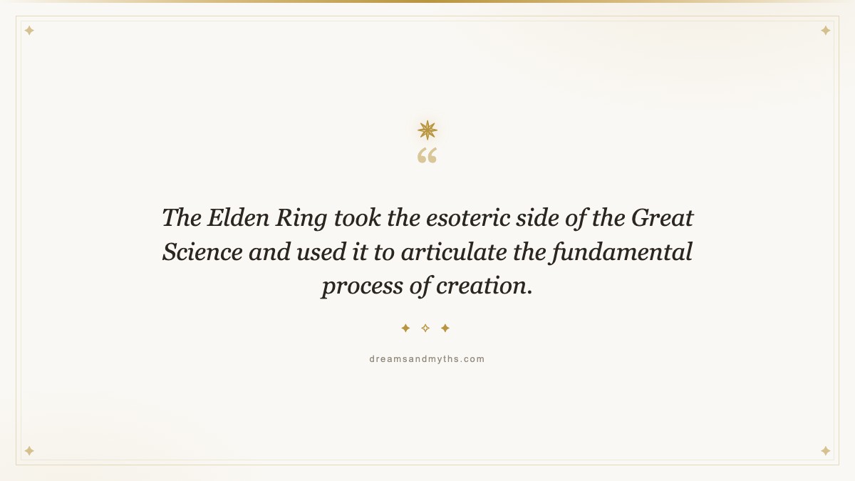 Pull quote from The Mythology of Elden Ring