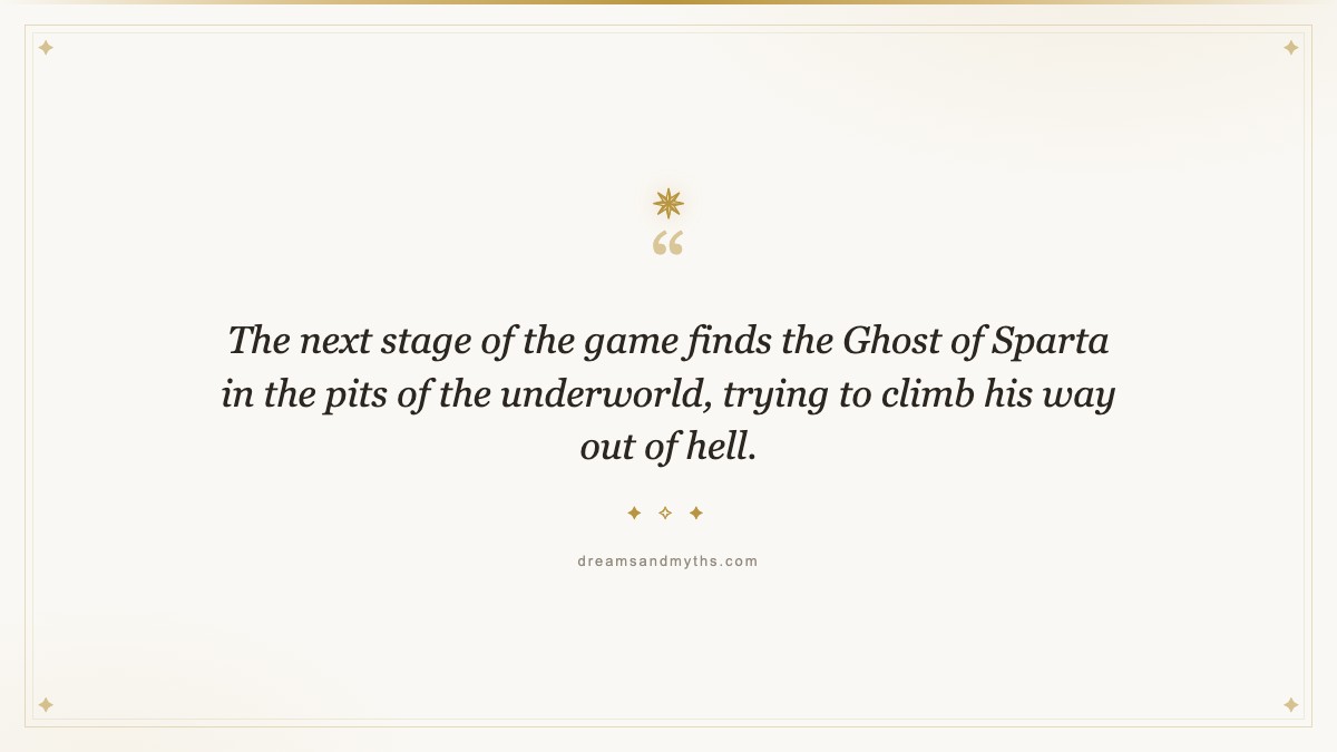 Pull quote from Myths and Legends in The God of War (2005)
