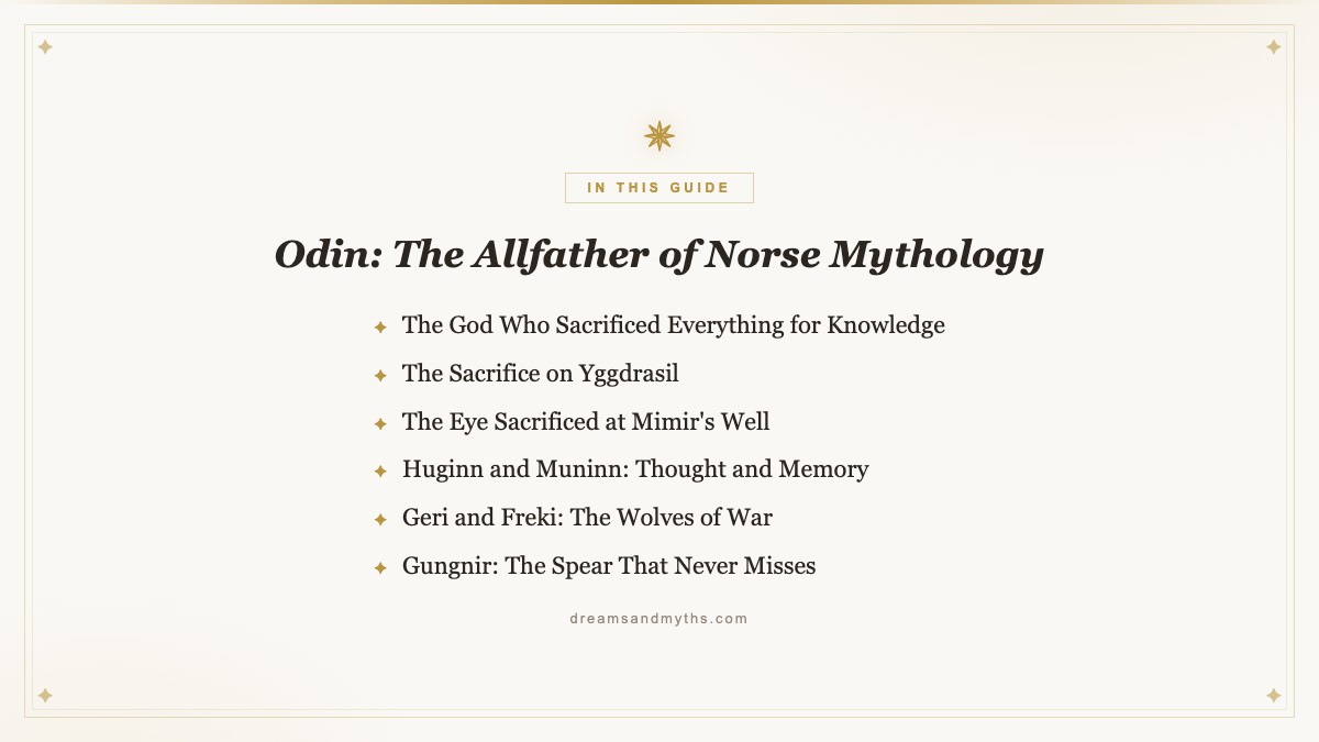 At a glance — Odin: The Allfather of Norse Mythology
