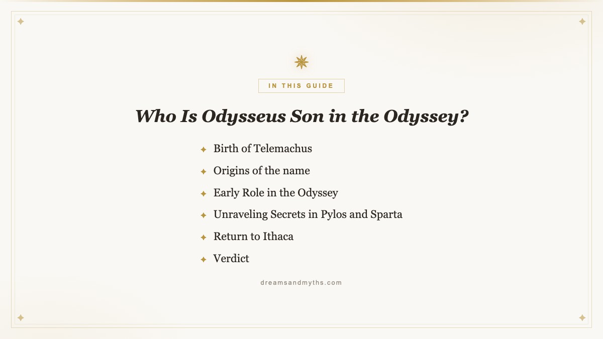 At a glance — Who Is Odysseus Son in the Odyssey?