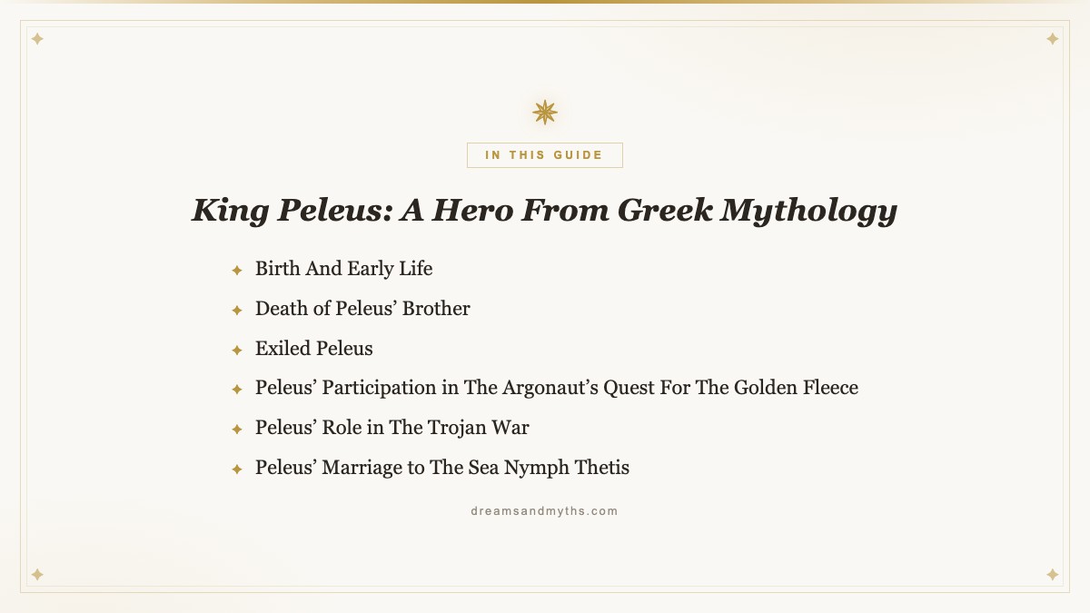 At a glance — King Peleus: A Hero From Greek Mythology