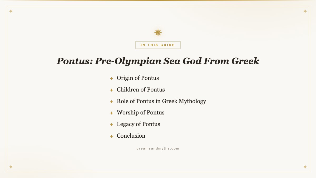 At a glance — Pontus: Pre-Olympian Sea God From Greek