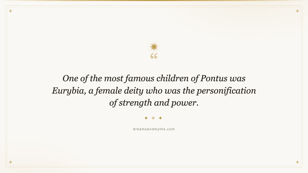 Pull quote from Pontus: Pre-Olympian Sea God From Greek