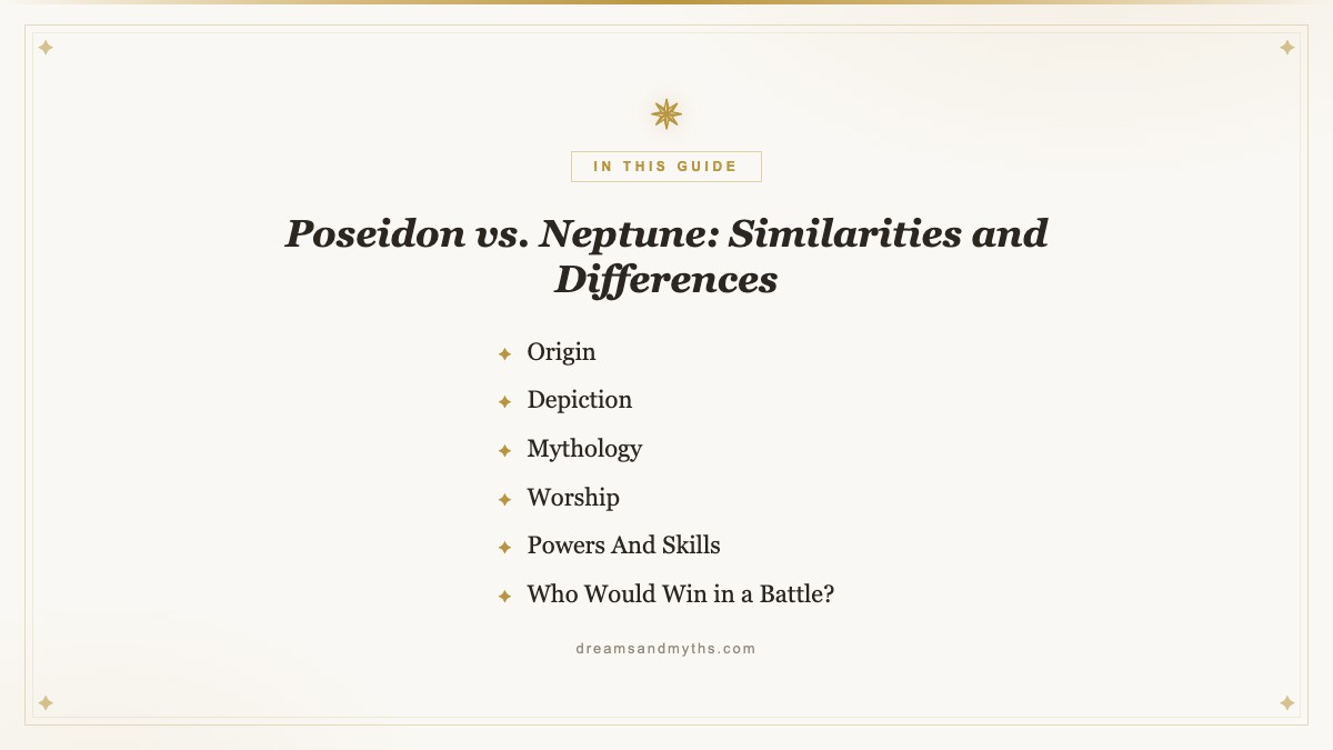 At a glance — Poseidon vs. Neptune: Similarities and Differences