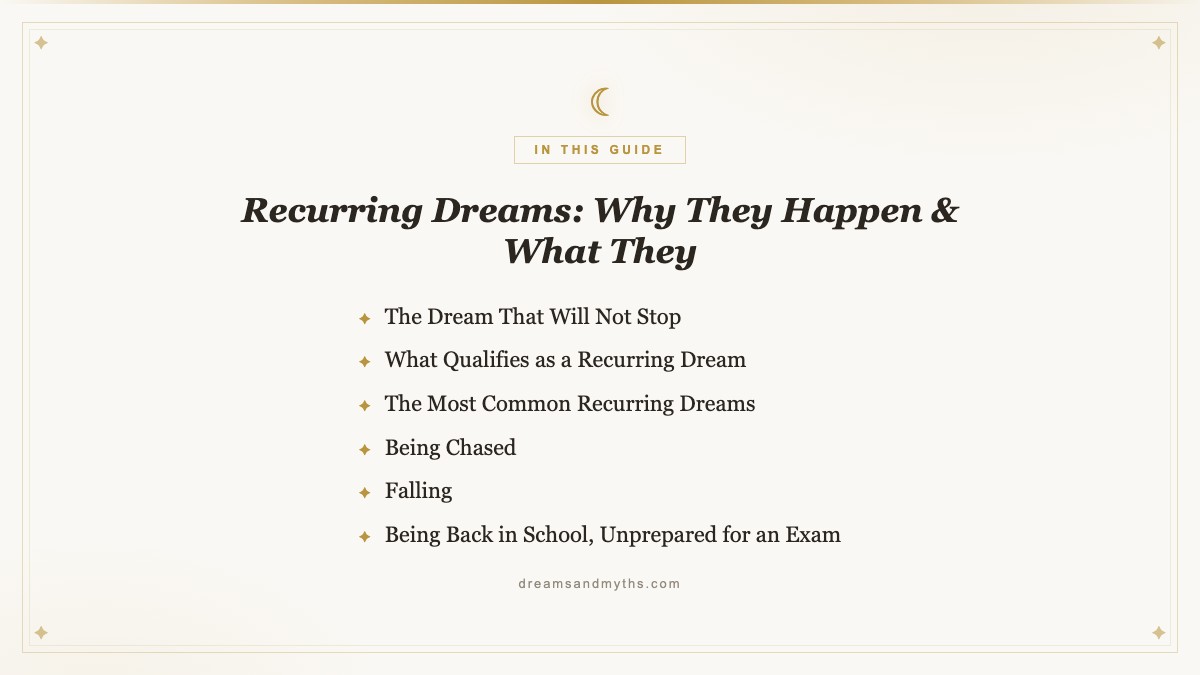 At a glance — Recurring Dreams: Why They Happen & What They