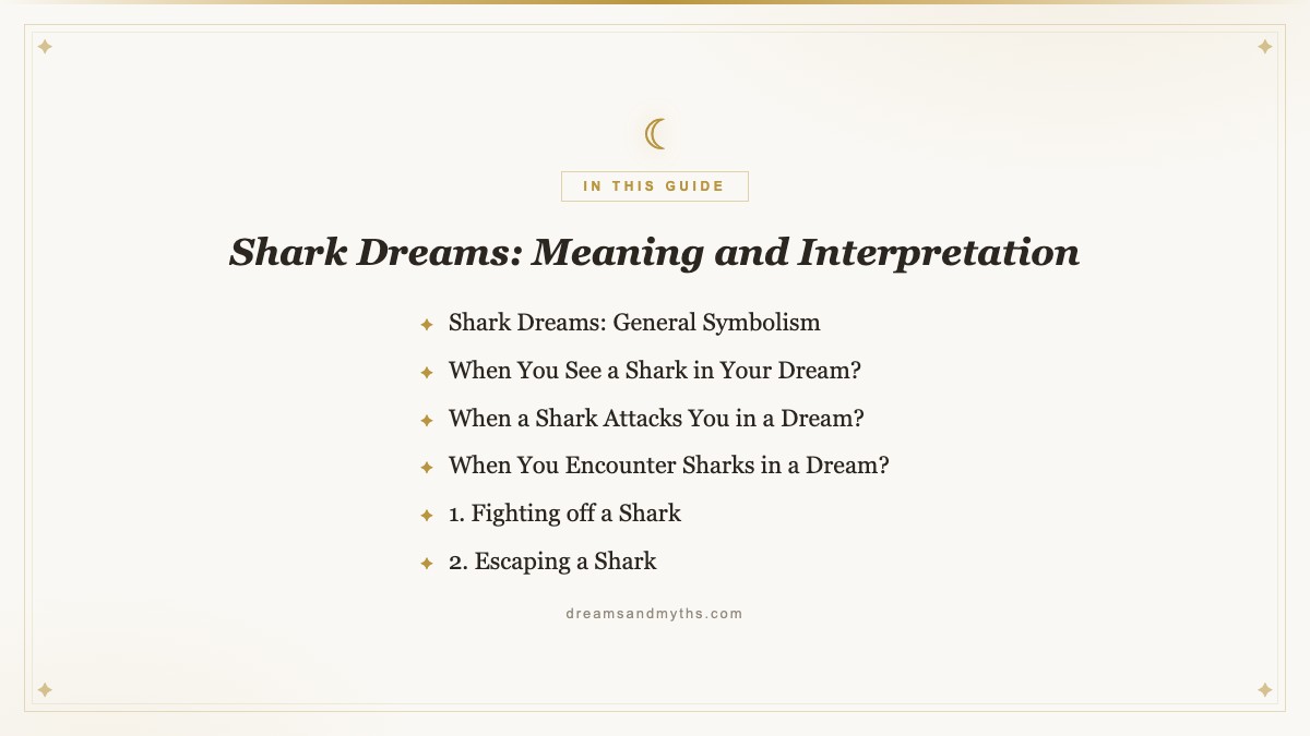 At a glance — Shark Dreams: Meaning and Interpretation