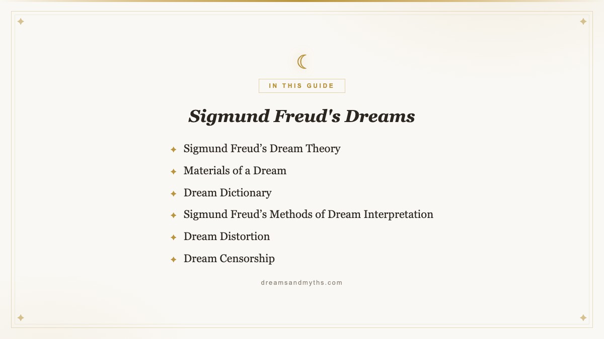 At a glance — Sigmund Freud's Dreams