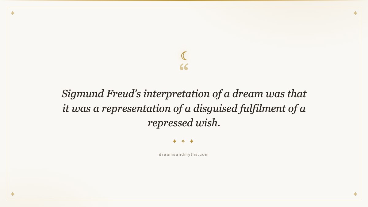 Pull quote from Sigmund Freud's Dreams