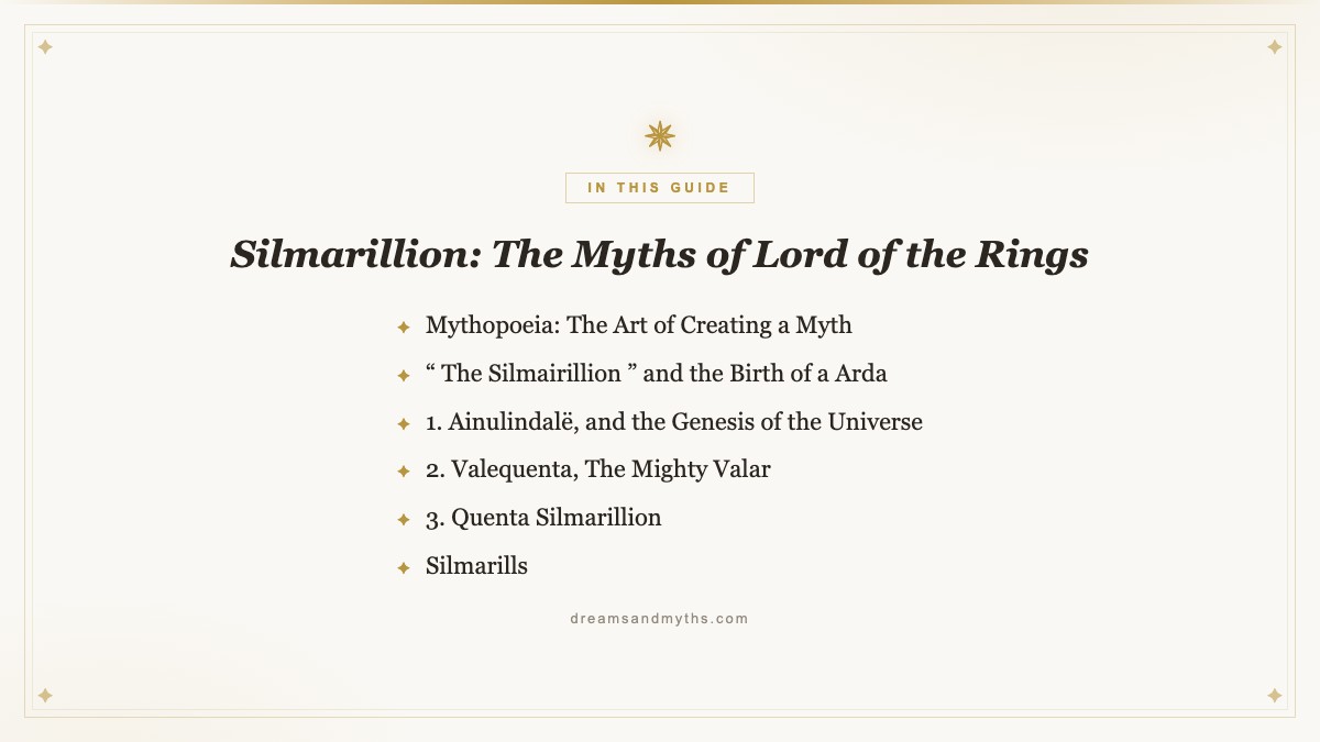 At a glance — Silmarillion: The Myths of Lord of the Rings