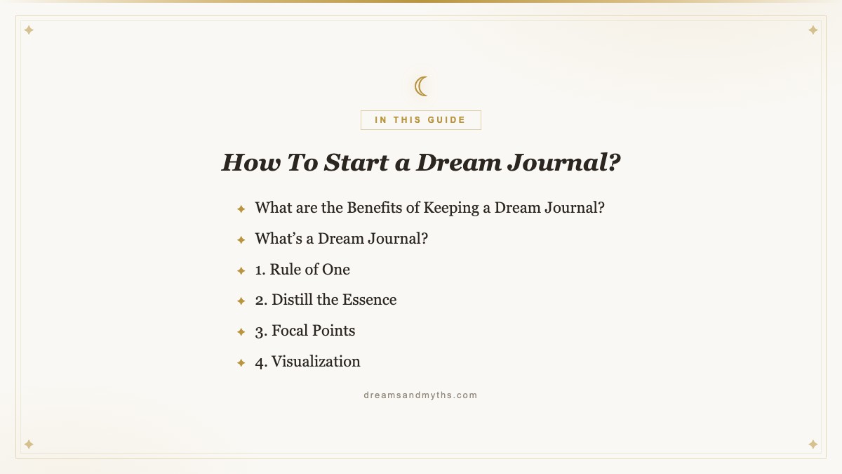 At a glance — How To Start a Dream Journal?