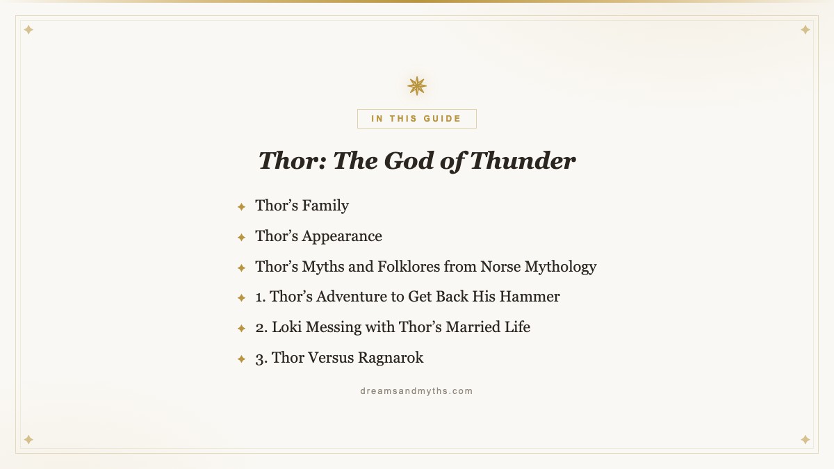 At a glance — Thor: The God of Thunder