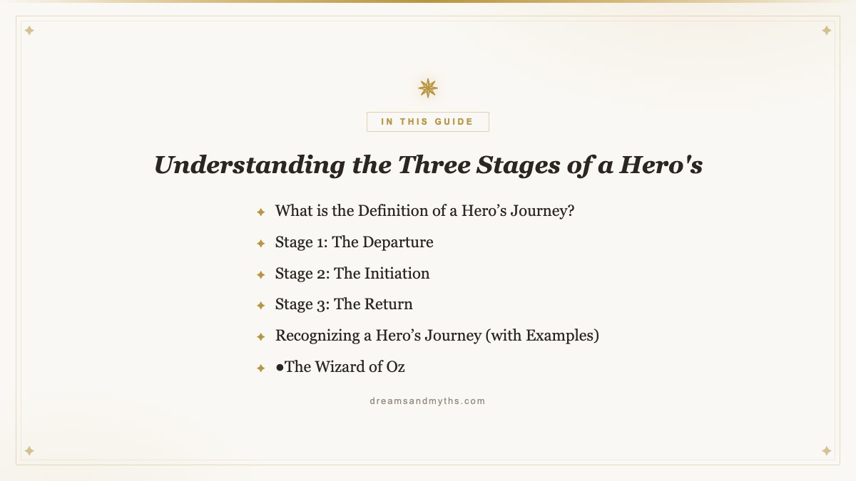 At a glance — Understanding the Three Stages of a Hero's