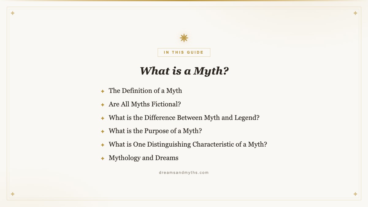 At a glance — What is a Myth?