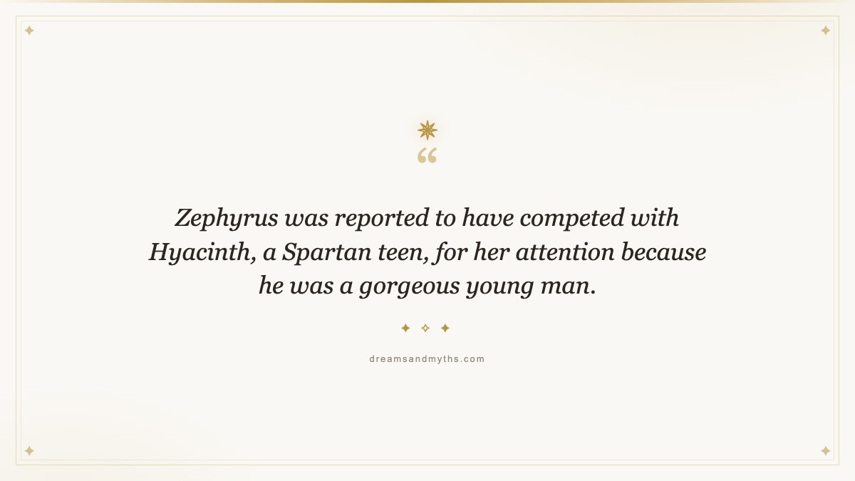 Pull quote from Zephyrus: The Greek God of The West Wind