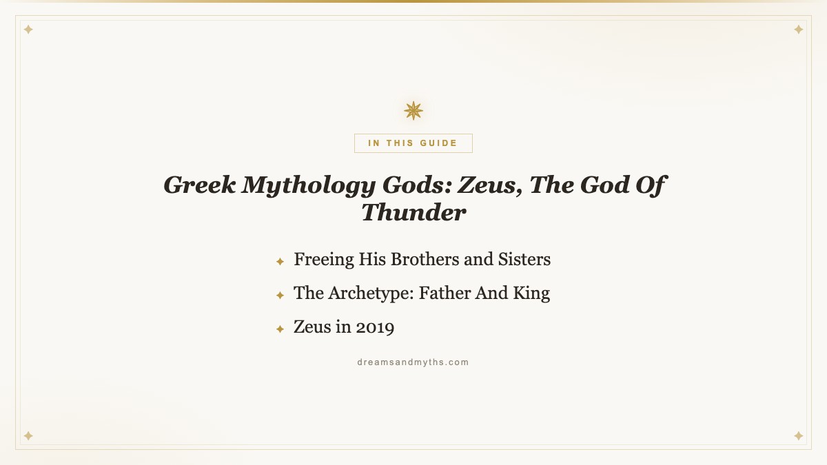 At a glance — Greek Mythology Gods: Zeus, The God Of Thunder